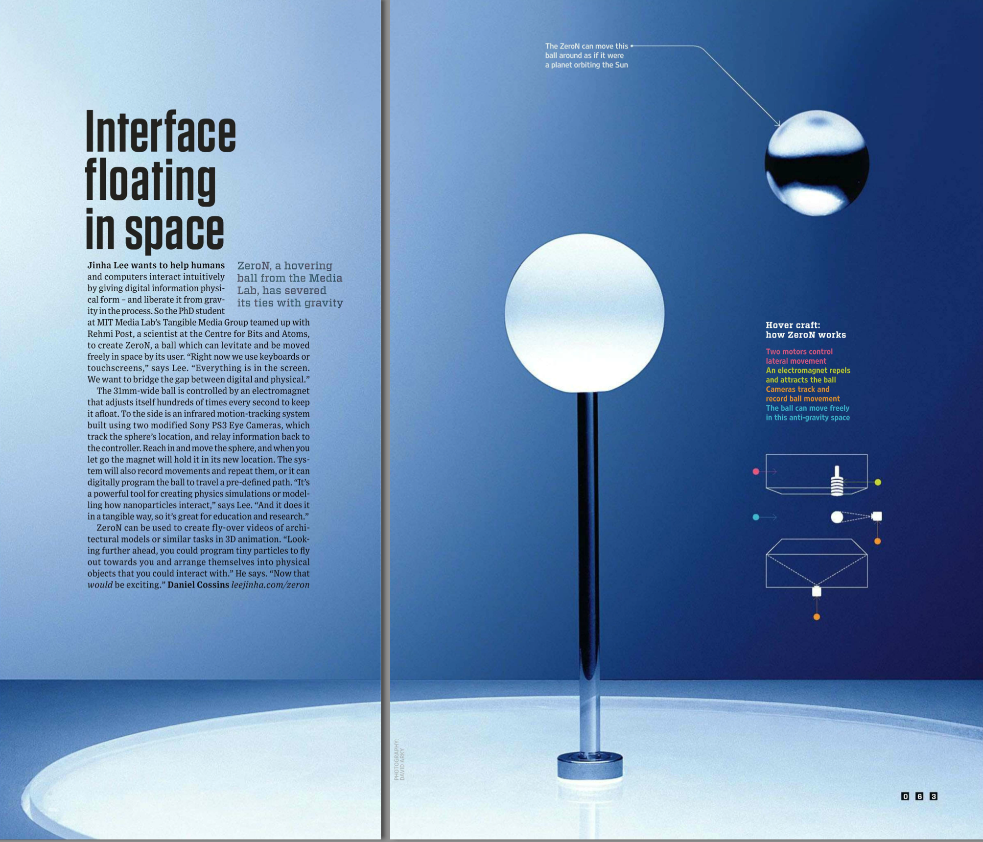 WIRED UK Magazine article about ZeroN